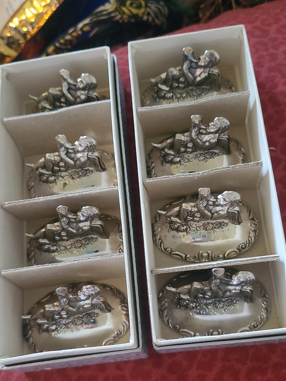 Silver Cherub Place card Holders Set - Elegant Home Accents